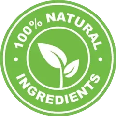 100% natural ingredients badge